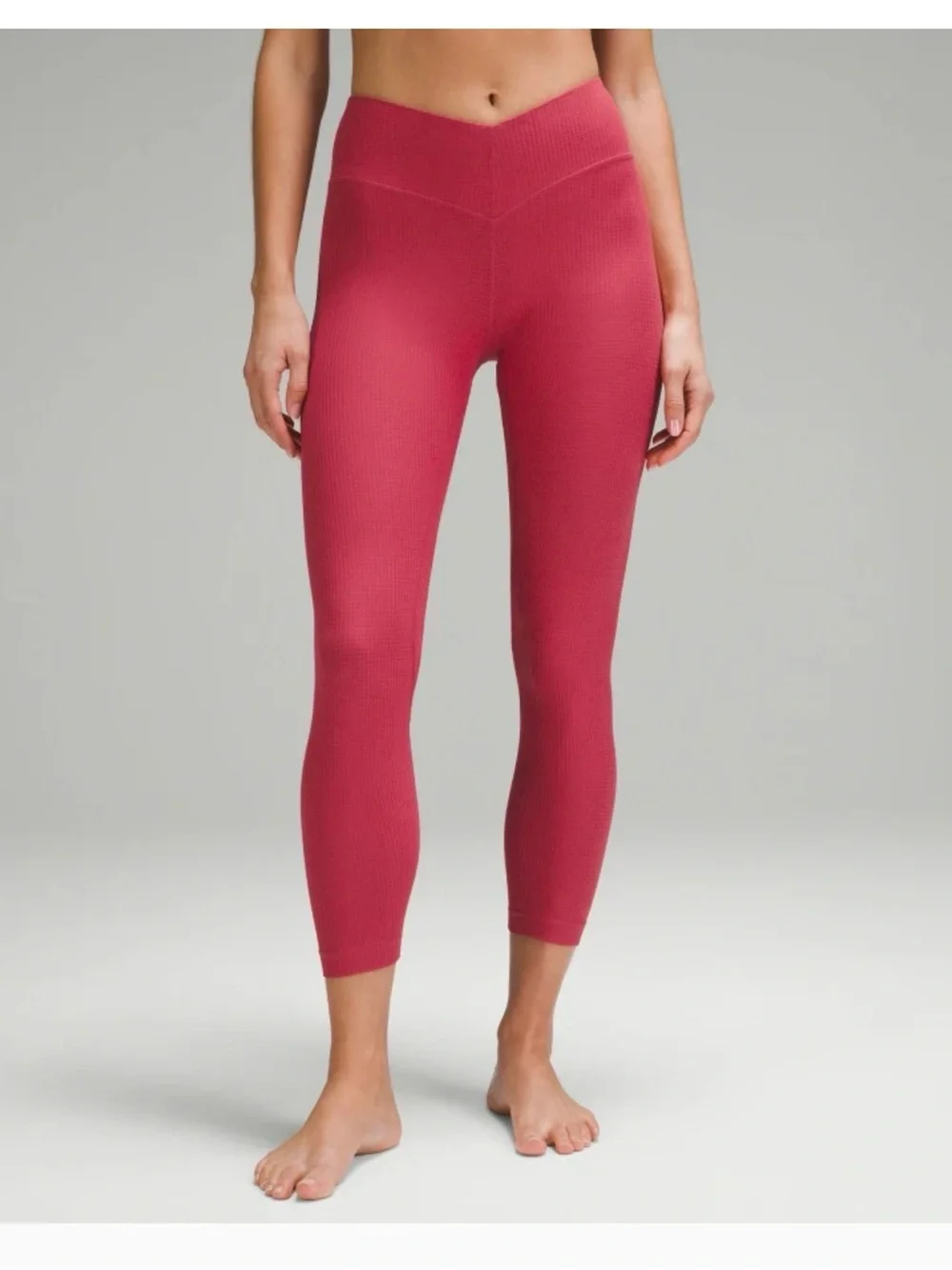 lululemon athletica V-Waist Yoga Tight Grid Texture Leggings - Rose